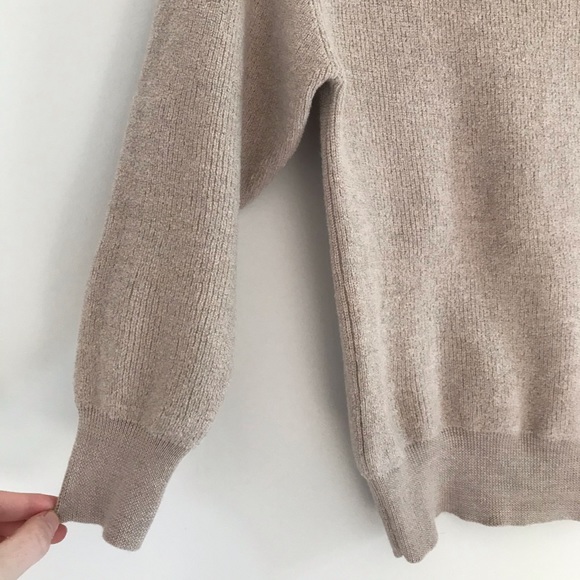 WILFRED ARITZIA MONTPELLIER TAN MOCK NECK SWEATER - Picture 4 of 16